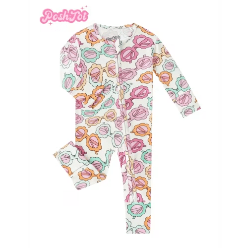 poshtot newborn baby jumpsuit fashion glasses bamboo fiber - Temu