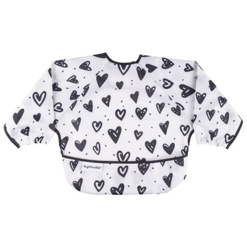 Tiny Twinkle Mess-Proof/Waterproof Long-Sleeve Baby Bib, Machine Washable Smock for Eating