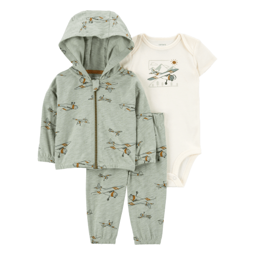 Baby 3-Piece Airplane Little Jacket Set