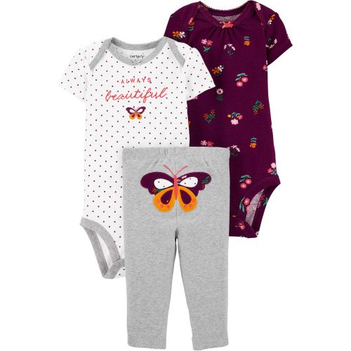 3-Piece Butterfly Little Character Set - Heather/Purple - 6M