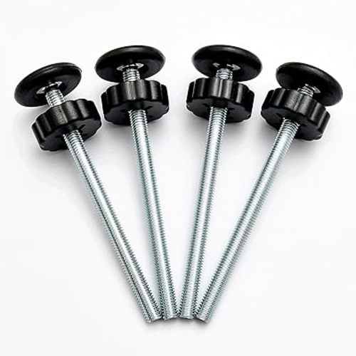4 PCS Baby Gate Replacement Parts, 8MM Baby Gate Spindle Rods, Hardware Parts Kit for Pet & Dog Pressure Mounted Safety Gates, Extra Long Baby Tension Gate Extender