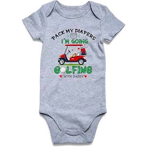 UNIFACO Unisex Baby Funny Saying Outfit Short and Long Sleeve Bodysuits Romper 0-18M
