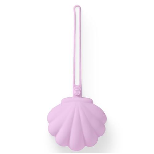 CLYMENE Silicone Pacifier Holder Case, Newborn Paci Holder for Diaper Bag & Stroller, Soft Lilac