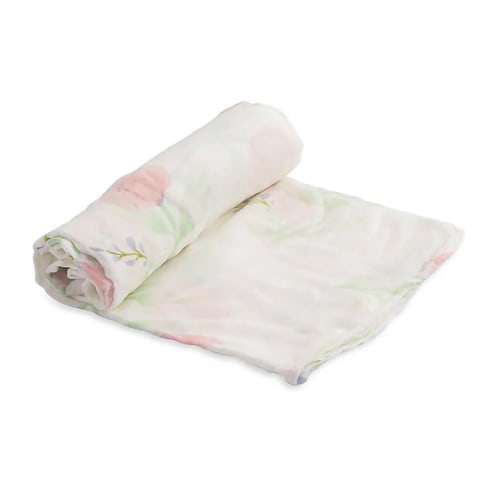 Deluxe Muslin Swaddle Single Pink Peony