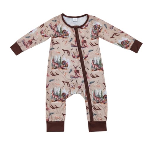 Deer & Turkey Zippy Romper – Little Southern Brand