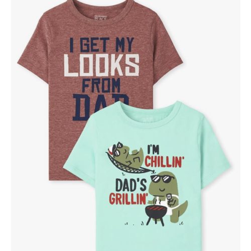 The Children's Place Unisex-Baby and Toddler Dinos,Animals,Cars Short Sleeve Graphic T-Shirts,2 Pack