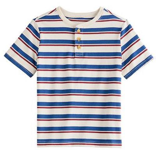 Baby & Toddler Boys Jumping Beans® Short Sleeve Striped Henley T-Shirt