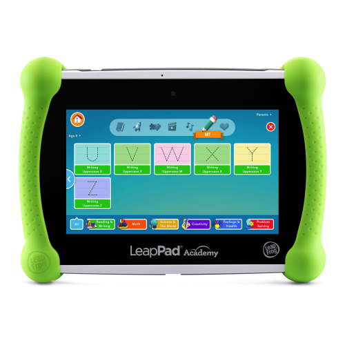 LeapFrog LeapPad Academy Learning Tablet - Green Plastic, Silicone with Accessories, Age Group 3-8 Years Old