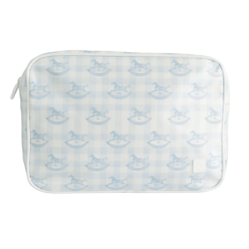 Pony Parlor Large Cosmetic Pouch (Blue)