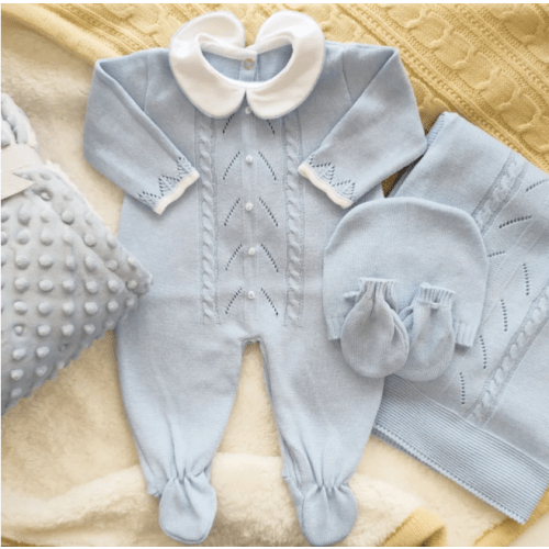 Spanish Knitted Set With Blanket - 3 colors