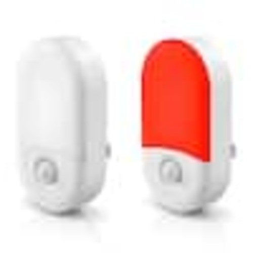 YANSUN LED Red Motion Sensor Night Light Plug-In, 30/60LM Red Light for Kids, Hallway, Holiday or Christmas Décor (2-Pack) HA-GY031REUS-2AP3