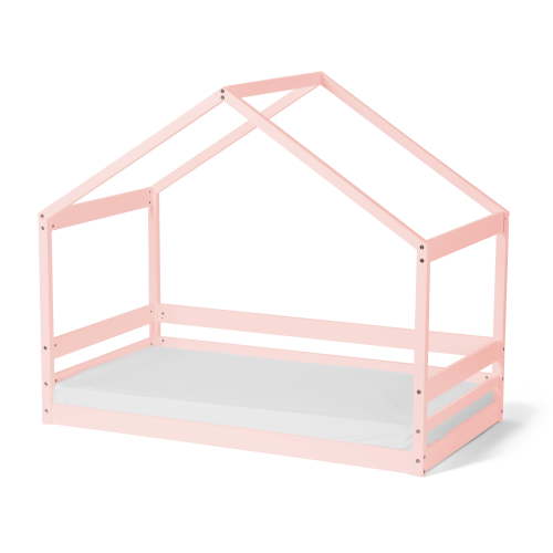 Little Seeds Trellis Toddler House Bed, Toddler Bed Frame, Rosewater Pink