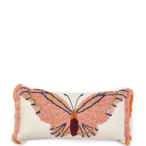 Studio D Tufted Butterfly Fringed Pillow
