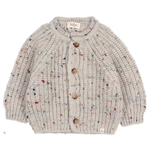 Buho - Pearl Grey Botonato Cardigan - 6 months