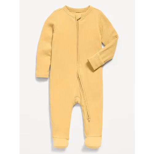 Ribbed 2-Way-Zip Sleep & Play Footed One-Piece for Baby 0-3M
