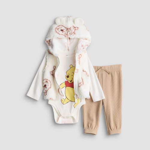 Baby Boy Disney's / Jumping Beans® Winnie the Pooh Hooded Vest, Bodysuit & Pants 3-Piece Set