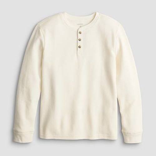 Boys 8-20 Sonoma Goods For Life® Long Sleeve Thermal Henley in Regular & Husky