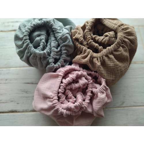 Organic Muslin Fitted Bassinet Sheet: Compatible with Harppa, Handmade Cotton Crib Sheet