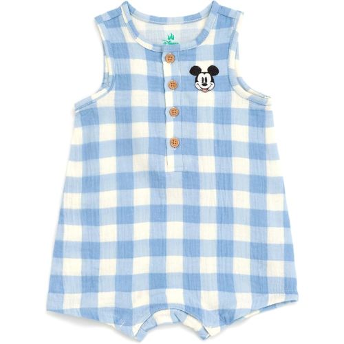 Disney Baby Sleeveless Gauze Romper Newborn to Infant Sizes (Newborn - 24 Months)