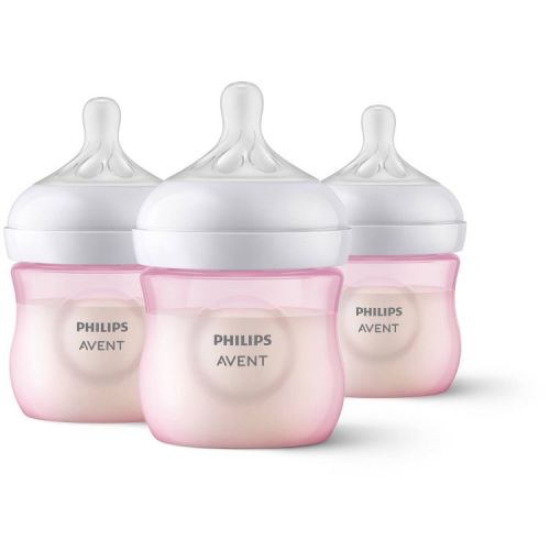 Philips Avent Natural Baby Bottle with Natural Response Nipple - Pink - 4oz