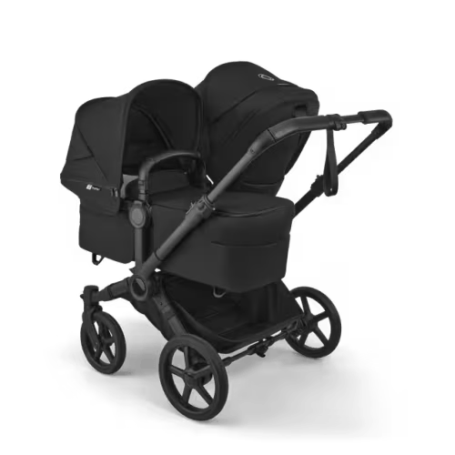 Bugaboo Donkey 6 double stroller heritage black sun canopy, heritage black fabrics, black base | Bugaboo