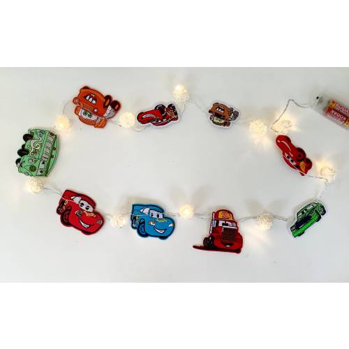 Cartoon Car theme string lights, lights for boys room, toddler boy room, gift for boy, car decor boys room