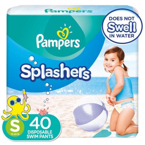Pampers Splashers Swim Diapers Size S 40 Count (Pack of 2)