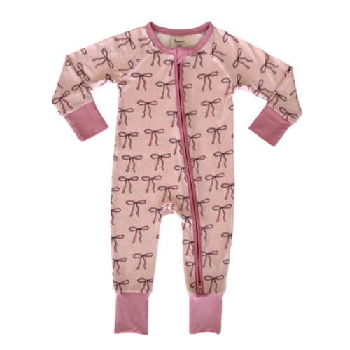 Pink Bow Zipper Romper – In my Jammers