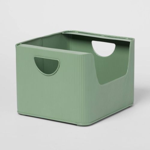 Metal Bin Small Open Front Green - Brightroom™