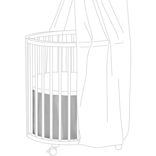 Stokke Sleepi Mini Bed Skirt by Pehr, Grey - Compatible with Stokke Sleepi Mini - Available in Numerous Colors - Machine Washable, Soft Organic Cotton