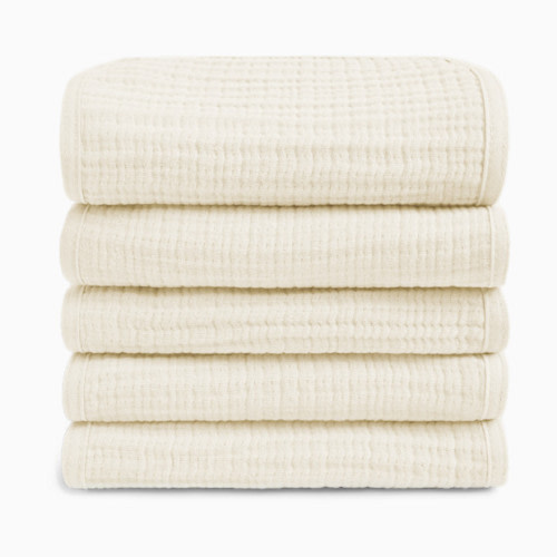 Organic Cotton Muslin Burp Cloths Multipack - White