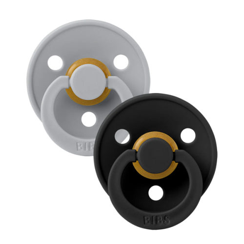 BIBS Colour 2 Pack Pacifiers - Cloud and Black, Size 3 – Bibsworld store US