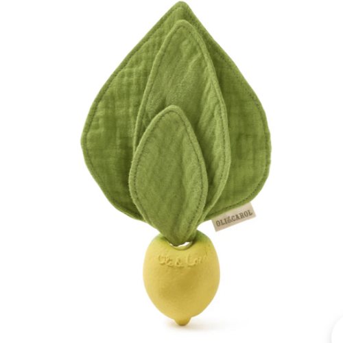 John Lemon Mini DouDou Teether by Oli & Carol – Pacifier Kids Boutique