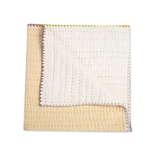 Crane Baby Quilted Baby Reversible Blanket - Kendi Natural