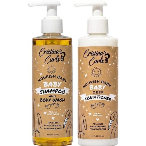 Cristina's Curls Baby Shampoo & Conditioner Set – Gentle Cleanse Plus Soft Detangling