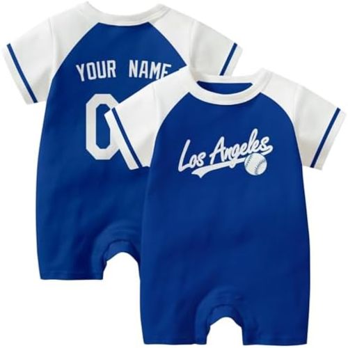 KREDE Baby Clothes Unisex Bodysuit Custom Name and Number for Baby Boys