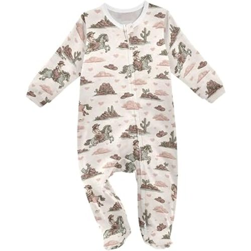 Baby One-Piece Footies Western Cowgirl Theme(2) 0-24 Months