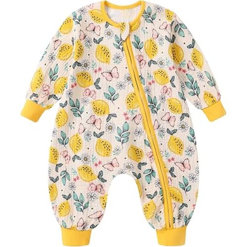 CARETOO Baby Sleep Sack with Legs Infant Sleepsuit Newborn Long Sleeve Wearable Blanket for Boys Girls 0-18 Months