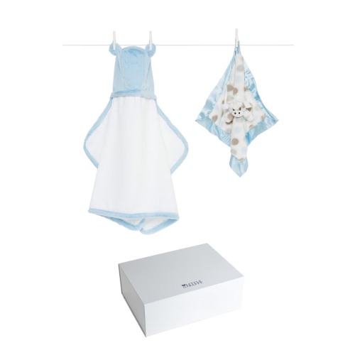 Hooded Towel & Plush Blankie Bath Bundle