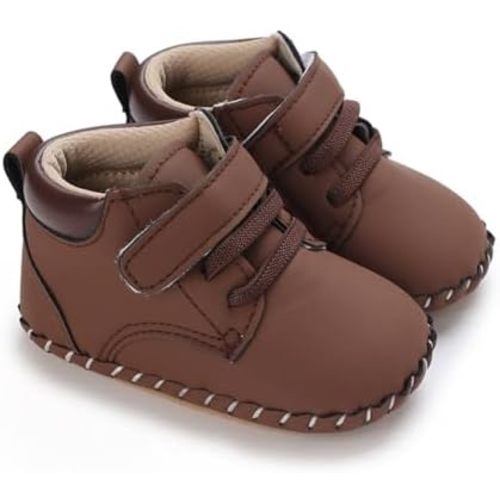 Baby Ankle Boots Infant Bootie Soft Sole Non-Slip Lightweight Warm First Walker Crib Shoes for Newborn Boys Girls