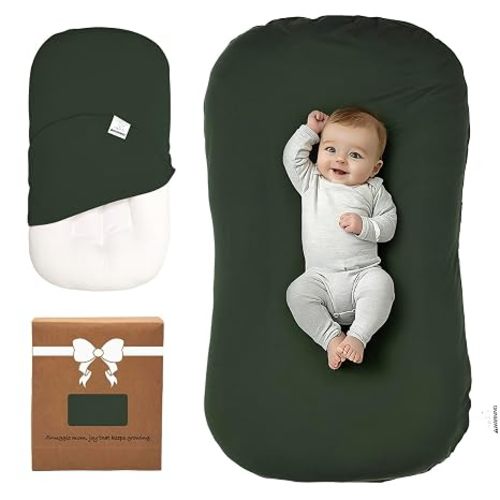 Infant Support Cushion -Baby Support Cushion for Newborn, Oversized for 0-24 Months (36.5*20 inchs), Tummy Time Mat for Home and Travel, Soft Cotton, Supervised Use, Baby Essentials Gift -includ cover