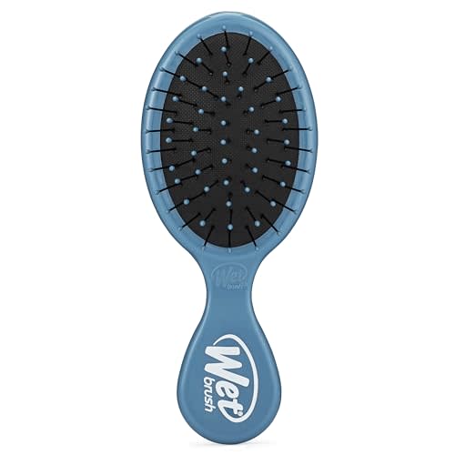 Wet Brush Mini Detangler Hair Brush, Elemental Blue, Detangling Travel Hairbrush, Ultra-Soft IntelliFlex Bristles Glide Through Tangles with Ease, Pain-Free, All Hair Types