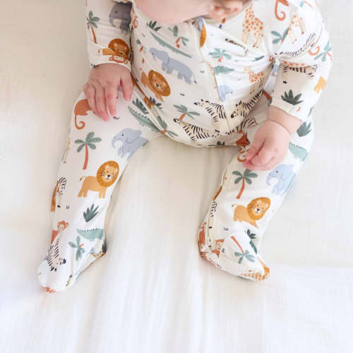 Safari Snuggles Zipper Footie