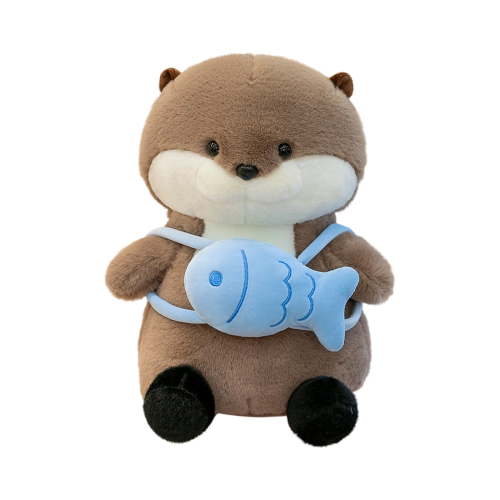 Cute Water Otter Plush Toy - Children's Pillow Backpack Stuffed Animal, Soft and Cuddly Companion for Kids | Perfect for Play and Nap,Blue