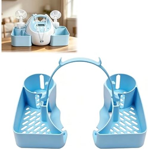 Organizer Compatible with Spectra S1/S2 Breast Pump, Portable Pump Organizer Tray with Handle Clamp, Hands-Free Pumping Station