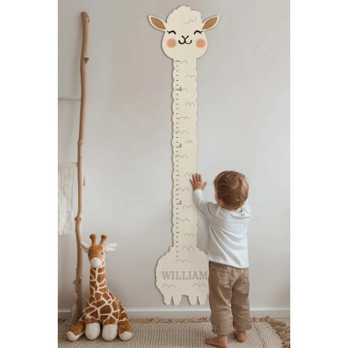 Personalized Wooden Llama Growth Chart Ruler