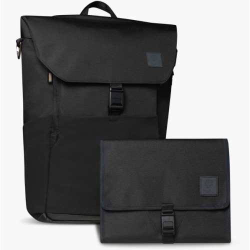 Everyday Diaper Backpack & Changing Wallet Bundle / Mid(dle of the)night Black