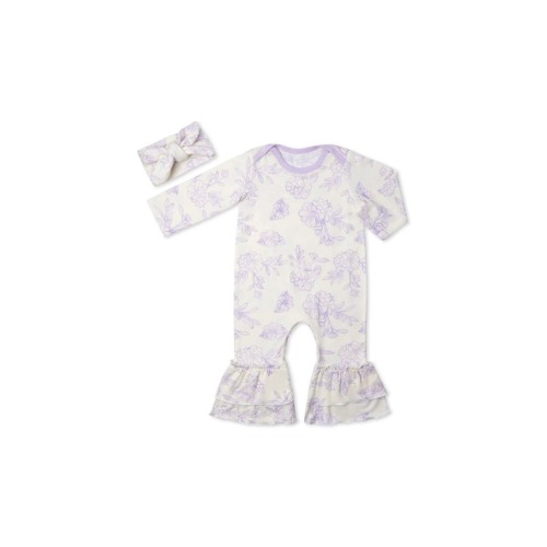 Ruffle Romper & Head Wrap Set