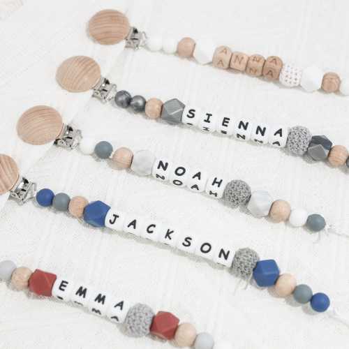 Personalized Pacifier Clip/ Custom Soother Clip/ Baby Shower Gift/ Baby Pacifier Holder/ Newborn Gift/ Custom Dummy Clip/ Baby Binky Clip