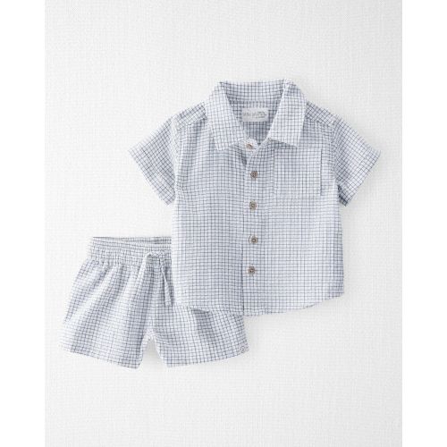 Baby 2-Piece Organic Cotton Gauze Checkered Set - Little Planet | Carter's